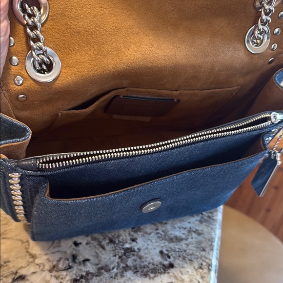 Coach Blue Denim Shoulder Bag - Picture 10 of 15